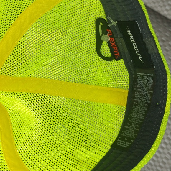 Nike Golf VRS RZN Trucker Mesh Flex Fitted Hat Cap Gray Green M/L Rare - Picture 9 of 10